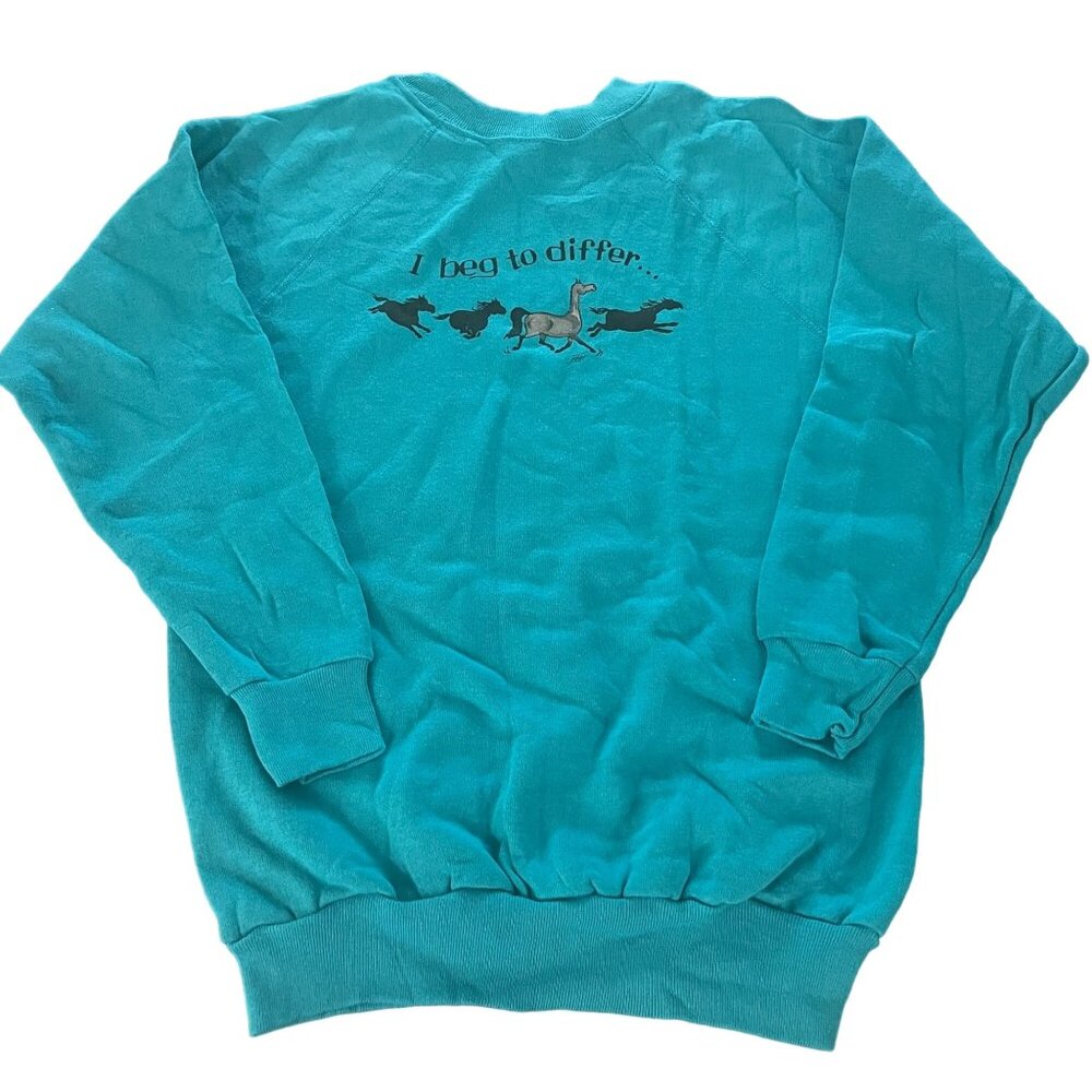 Vintage Tultex Women's Sweatshirt I Beg To Differ, Size M NWOT